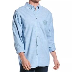 WESC Button Shirt Oden LS Oxford Unisex Long Sleeve Regular Fit Blue Cotton New
